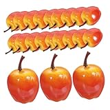 ZUNOXAZ 20 Stück Teiliges Simulation Apfelmodell aus Langlebig Realistisch Rote Künstliche Früchte Deko für Restaurant Hotel Museum Wohnraum Fotostudio Tischdekoration