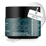 VIGOROUS® Moossalbe - 100ml Antifaltencreme soforteffekt - Naturkosmetik mit Hyaluronsäure - Anti Aging Gesichtscreme Damen & Herren - Vegane Feuchtigkeitscreme Gesicht Made in Germany