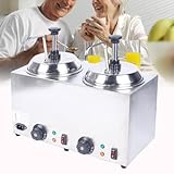 YXZQLOZ 2 x 2L Elektrischer Käsesaucenwärmer mit 2 Pumpen, 30-110°C Heißer Fudge Wärmer Spender 1600W Marmeladenwärmer Käsespender