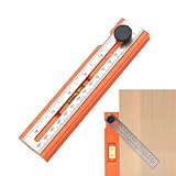 Holzbearbeitungslineal | Präzisionslineal | Verstellbares tragbares Messgerät Präzisionsführung Messung für Layout Schneiden Bohren Gebäude Tischlerei Konstruktion