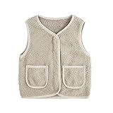 Generisch Kleinkind Mädchen Jungen Feste Warme Frühling Winter Ärmellose Weste Kleidung Mantel Reißverschluss (B, 7-8 Years)