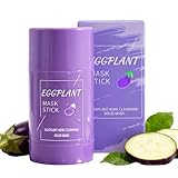 Grüntee-Aubergine-Reinigungsmaske, Porenverfeinernde Schlammmaske, Talgkontrolle, Feuchtigkeitsspendend, Mitesserentfernung, Für alle Hauttypen geeignet