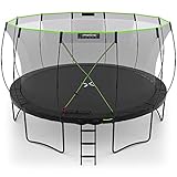 KINETIC SPORTS Trampolin Outdoor 427 cm 'Ultimate Pro' – TÜV Rheinland geprüft, Designed in Germany, Fiberglas Netzstangen, AirMAXX Technologie, Premium Gartentrampolin Kindertrampolin, Schwarz