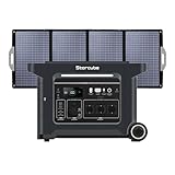 STORCUBE S2500 Tragbare Powerstation mit Solarpanel 400W, Solargenerator 2560Wh mit 3x 3300W AC-Steckdosen, LiFePO4 Batterie Powerstation Mobiler Stromspeicher für Freien, RV und Notstromaggregat