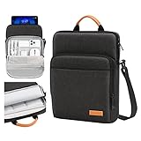 Dadanism 9-11 Zoll Tablet Tasche Schultertasche für iPad Pro 11', iPad Air 11', iPad (A16) 11', iPad 10. Gen 10,9', iPad 9/8/7. Gen 10,2',iPad Air 5/4,Galaxy Tab A9+ 11'/S9 FE,Tab M11 11',Schwarz+Grau