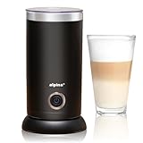 alpina Milchaufschäumer Elektrisch – 230 V/450 W – 3-in-1-Milchaufschäumer – 300 ml – Kalt- und Heißmilchaufschäumer – Milchschäumer Elektrisch und Milchkocher bis 65 °C – Antibackschicht – Schwarz
