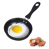 KIPIDA Mini Bratpfanne, 12CM Klein Pfanne Antihaft Eierpfanne Mini Edelstahl Frying Pans Tragbare Mini-bratpfanne Antihaftbeschichtung Spiegeleipfanne für Eiern, Speck, Schinkenscheiben, Steaks