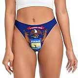 TBABMDPDM Tanga mit Michigan-Flagge für Damen, Unterwäsche, atmungsaktiv, Stretch, T-Rücken, sexy G-String, Schwarz