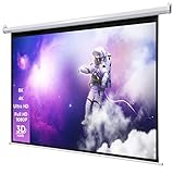 100' Zoll Motor-Leinwand celexon basic 4:3 | 200x150cm | 4K Full HD 3D | elektrische Beamer-Leinwand für Büro-Präsentationen oder Ihr Heimkino | zur Decken-/ Wand-Montage | wählbare Größen/Modelle