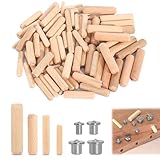 500 Stück Holzdübel Set M6 M8 M10 M12 Holzstopfen Dübelstangen Dübel Holz Riffelholzdübel mit 4 Stück Dübel Zentrierspitze Holzstifte Dübel Set für Schreiner gerillte Rillen, Zimmerei