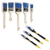 Malerpinsel für Wände, flache Winkelpinsel und Zierleistenpinsel, Fleckenpinsel, Möbelpinsel, 8-teiliges Set