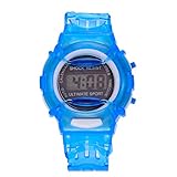 Kinder-Sport-Armbanduhr, digital, für Mädchen, Jungen, Kinderuhr, Mädchen, digital, Blau, blau, Einheitsgröße