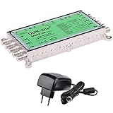 DUR-line MSRP 9/8 eco + Netzteil - Multischalter für 2 Satelliten/8 Teilnehmer - Geringe Stromaufnahme - 0 Watt Standby Multiswitch [Digital, HDTV, FullHD, 4K, UHD]