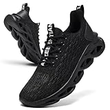 TIANZEBEN Damen Turnschuhe Sportschuhe Laufschuhe Schuhe Running Tennis Sneaker Freizeit Fashion Atmungsaktiv Schwarz 37