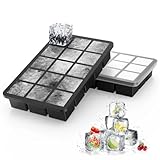 Ankway Eiswürfelform mit Deckel, 2er-Pack Silikon Eiswürfelbehälter, 30 Fach 3cm Eiswürfelformen & Eiswürfelschalen, BPA Frei, Ice Cube Tray für Getränke, Eistee, Eiscreme, Babybrei