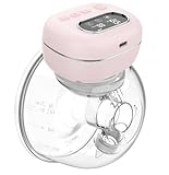 Elektrische Milchpumpe, Milchpumpe Elektrisch Tragbar mit 3 Modi und 30 Stufen Saugen, Freihändig & Geräuscharm Milchpumpe mit Memory Funktion (rosa)