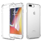 AVANA Hülle für iPhone 8 Plus/iPhone 7 Plus Schutzhülle Durchsichtig Case TPU Cover Kratzfest Klar Bumper Kantenschutz - Transparent