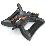 Brandson 360 Grad Kreisregner Rasensprenger 3/4 Zoll, Garten Sprinkler, Rotierender Wasser Sprinkler, Große Flächen, 3 Arm Sprenger, mit Schnellkupplung, für Bewässerungsanlagen, Rasensprinkler