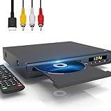 Maite DVD-Player, Multi-Region DVD-Player für TV, HDMI AV-Anschluss/USB-Eingang/Mikrofon-Eingang, Unterstützung NTSC/PAL-System, Fernbedienung, HD DVD-Player mit Allen Regionen