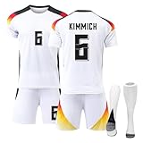 Fussball Trikot Kinder 24/25 Neu Heim/auswärtstrikot Fußball Trikot Für Junge Herren Shorts Socken T-Shirts Für Jungen Für Kinder Erwachsene Kinder Trikot Fussball Football Trikot(#B Weiß 6,S)