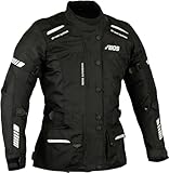 BOSmoto Motorradjacke mit Protektoren Motorrad Jacke Damen Textiljacke Moto, Tourer, Ganzjährig, Polyester (L, Jacke), 8756-6066-blk-05-2-22