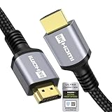 Anhuicco HDMI 2.1 Kabel 4K 8K HDR Zertifiziert 2meter 48Gbps 8K 10K 60Hz 4K 144Hz 2K 240Hz ALLM VRR FreeSync Dolby ARC eARC HDR10+ HDCP 2.3 Unterstützt PS5 Xbox Soundbar Real 8K Fire TV