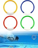 TPZORJX 4 pcs Tauchspielzeug für Kinder, Unterwasser Tauchringe, Tauchspielzeug für Kinder, Pool-Tauchspielzeug, Wasserspielzeug Kinder Outdoor, Tauchringe Poolparty Geschenk für Jungen Mädchen