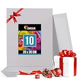 Zenacolor - Canvas Set 10 teilig - Leinwand zum Bemalen 20x30cm - Gemälde auf Leinwand, Acrylmalerei, Ölgemälde, Gouache, Aquarell - 100% Säurefreie Baumwolle.