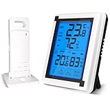 Xevinas Technoline Außensensor für Wetterstation TX 205 DTH Thermo-Hygro Ersatz für WS9255 WS9050 WS9065 WS9060 (B)