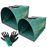 Gartenabfallsäcke | Baubeutel | Grünabfallsack | 150 l, 200 l, 270 l wiederverwendbare Gartensäcke mit Griffen, ideal zum Sammeln von Gartenabfällen, Pflanzengras und Blättern