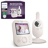 Philips AVENT Philips Babyphone mit Kamera Premium - DEKRA Zertifiziert privat und sicher - 3.5' Display, x4 Zoom, Nachtsicht, Schlafliedern und Thermometer (SCD891/26)