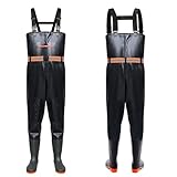 Wathose Herren Damen,Wathose Anglerhose mit Stiefel,Angelhose für Erwachsene mit Stiefel,Atmungsaktive Wasserdicht Watthosen für Sport Angelliebhaber, Angeln, Wassersport, Outdoor Aktivitäten ﻿