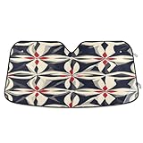 Frontscheibenabdeckung Schwarz-Weißer Roter Bodenziegel Auto Windschutzscheiben Abdeckung Universal Windschutzscheibe Faltbar Windschutzscheibenabdeckung Für SUV Truck Die Meisten Autos S