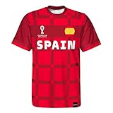 FIFA Jungen Offizielle Weltmeisterschaft 2022 Classic Short Sleeve – Spanien T-Shirt, Rot, 122