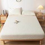 Matratzenschoner- Matratzenauflage für Matratzen bis 30cm - Bei waschbar Unterbett als Schutz für Boxspringbett & Topper,Weich und bequem,In verschiedenen Größen erhältlich,Weiß(120 * 200 cm)