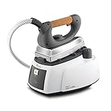 Polti Vaporella 505 Pro, Dampfbügeleisen mit Boiler und Sicherheitsverschluss, Maximaldruck 3,5 Bar, Leistung 1750 W, Wassertank 0,9 L, Atmungsaktiver Korkgriff, Weiß und Grau
