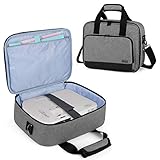 Luxja Beamertasche, Tragbar Projektor Tasche für Transport und Aufbewahrung Beamer (Kompatibel mit Epson, Acer, Optoma und andere Beamer), 34,3 cm x 25,4 cm x 10,8 cm, Grau