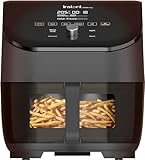 Instant Vortex Plus mit ClearCook - 5.7L Digitale Heißluftfritteuse, Schwarz, 6-in-1 Smart-Programme - Frittieren, Backen, Braten, Grillen, Dehydrieren, Aufwärmen, Großes Fassungsvermögen -1700W