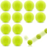 BUCOMTU Tennisbälle 12 Stück Tennisbäll Kinder Tennis Balls Sports Training Tennis Tennisball Hund Geeignet für Tennisunterricht, Schulen, Anfänger und Hundespaziergänge