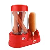 JOCCA - Hot Dog Maker, 350W Leistung, Edelstahl-Stab, Platz für 6 Würstchen, Perfekt für Partys, Geschenke und schnelle Hotdogs zu Hause (Rot)