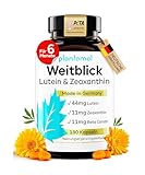 Lutein Zeaxanthin Kapseln - Augenvitamine hochdosiert mit 44mg Lutein + 11mg Zeaxanthin + 11mg Beta Carotin - 6 Monatsvorrat Augen Kapseln - Weitblick