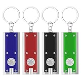 flintronic Mini-LED-Schlüsselanhänger-Taschenlampe, 4PCS Mini LED Kleine Schlüsselanhänger-Taschenlampe, 120 Lumen, für Camping, Wandern, Reisen, Radfahren, 4 Farben