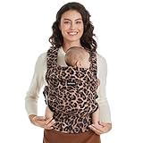Momcozy Babytrage – Baby Carrier für Kleinkind (3-20 kg) · Ohne Einsätze · Ergonomische M-Trage · X-Rücken · Leicht & Luftdurchlässig, Leopard