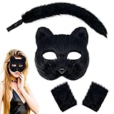 Tierkostüm Erwachsene - Tiermaskenkostüm - mit Handschuhen Realistisch Atmungsaktiv Stirnband Gear Verstellbare Träger für Fotoshooting Maskottchen Performance Schule Spielen Cosplay