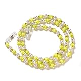 Brillenbandkette, Brillenketten Lanyards Lesebrillen Kette Retro Perlen Linsenflüssigkeit Sonnenbrille Spektakelschnur Neckcord String Maskenkette Augenbekleidung, green, Einheitsgröße