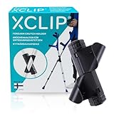 XCLIP Unterarm-Krückenhalter Unterwegs - Leichter, tragbarer 20-22,6 mm Gehstock Halterung - Gehhilfenhalterung - Schnell und einfach zu installierendes Krückenzubehör