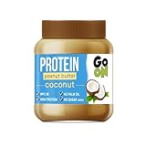 GO ON - Protein Erdnussbutter Ohne Zucker und Palmöl Erdnusscreme - Kokos 6 x 350g, Natural Peanut Butter, Nussmus Ohne Zucker, Nussbutter, Keine Salzzusatz