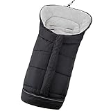 tectake® Winterfußsack für Kinderwagen Buggy Autositz (schwarz)