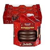 KuchenMeister Baumkuchen Zartbitter Schokolade 300 g im 13er Pack - Zarte Teigschichten umhüllt von feiner Zartbitterschokolade, in Geschenk Schachtel (13 x 300 g)