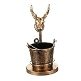 MAGICLULU 1 Stück Hirschkopf-Aschenbecher Aschenbecher süß LED Rauchlose Eschenschale drinnen Aber Aschenbecher im industriellen Stil Aschenbecher Schmuck Büro Aschenbecher Eisenblech Golden